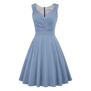 GRACE KARIN Women's Sleeveless V-Neck A-Line Swing Dress - Size L